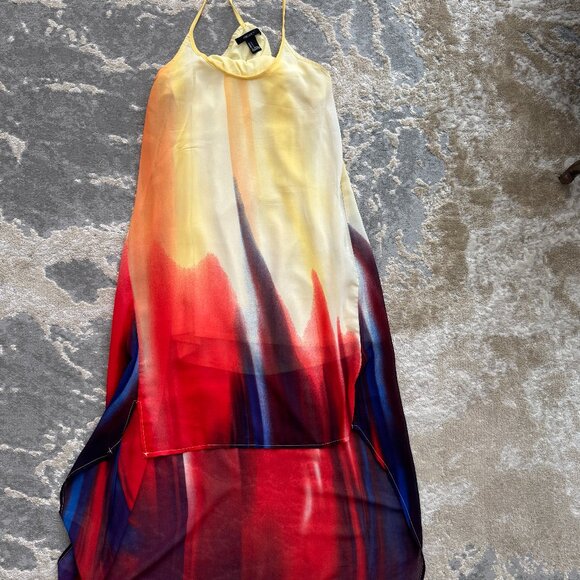 Flowy Hi-Low Halter Maxi Dress (Size: S) - Picture 1 of 5